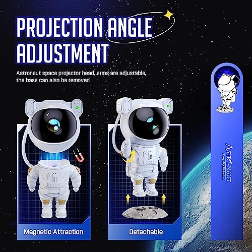 Desidiya Combo OF Astronaut Galaxy Projector Night Light & Moon Crystal Ball LED Light Space Lamp for Kids’ Bedroom, Gaming Room, Home & Party Decor, Adjustable Head Light for Home & Office Decoration - Image 4