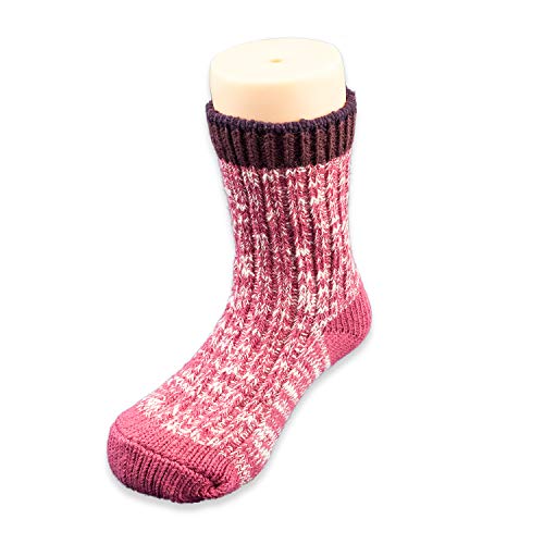 CoCoCute Baby Boys Girls Socks - 3 Pairs Toddler Thick Warm Seamless Chunky Knit Cotton Kid Cotton Crew Socks (M(3-5Y), Girls) - Image 5