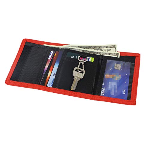 JONYEE Kids Wallet for Boys and Girls, Novelty Wallet for Boys and Girls Ages 5-7, Camo Teen Wallet for Kids Birthday Gifts - Red - Image 2
