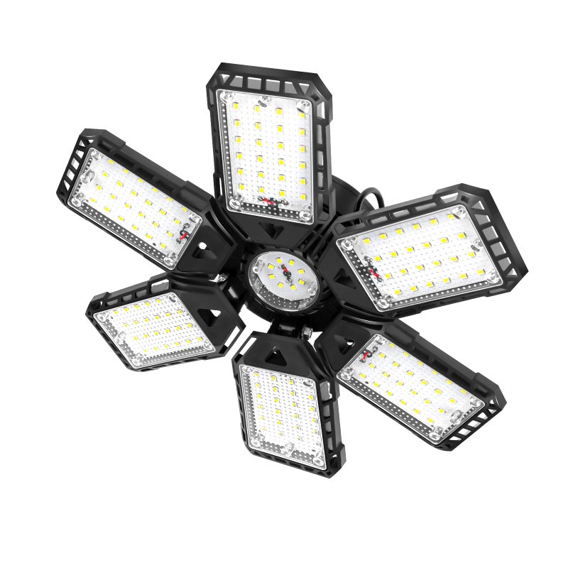 Aoretic LED Garage Lights 1 Pack -180W, 18000LM 6500K Led Shop Light with 6+1 Deformable Panels, Basement Barn Light Garages Ceiling Lights, E26/E27 for Garage, Warehouse, Shop - Image 1