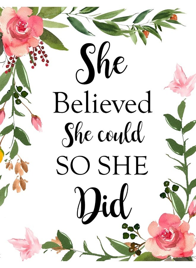 She Believed She Could So She Did: Adult Budget Planner (Printed), Budget Planner Book, Daily Planner Book, Floral Cover, Expense Tracker - Image 1