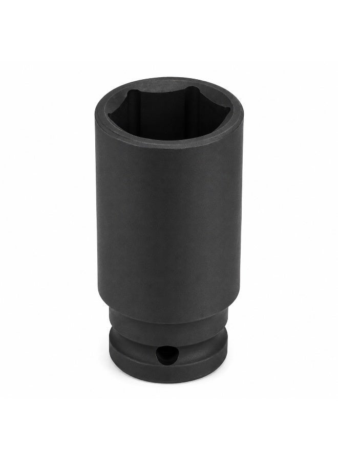 27mm Deep Impact Socket, 1/2 Inch Square Drive, Long Cr-Mo 6 Point Socket for Impact Wrench, Ratchet, Garage and Automotive Repair - Image 1
