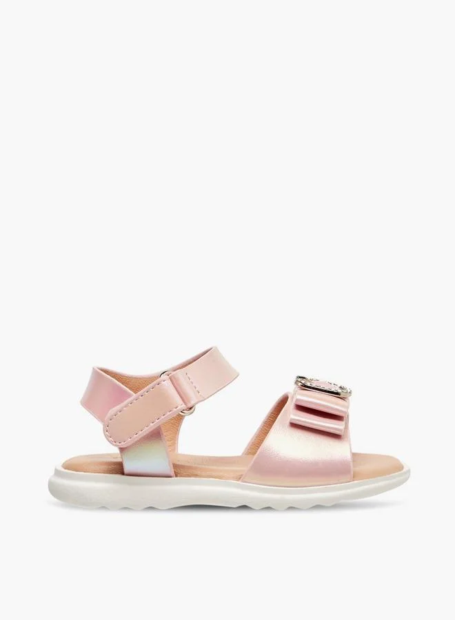 Flora Bella By Shoexpress Flora Bella Embellished Strap Sandals With Hook And Loop Closure