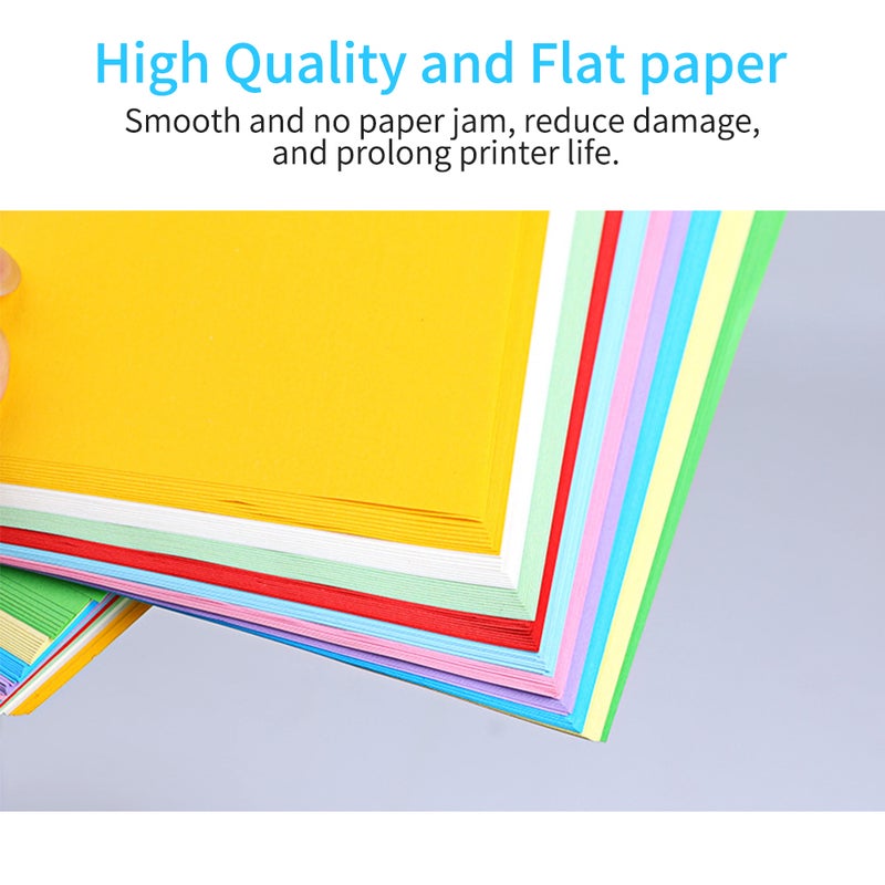 100 Sheets A4 Color Copy Paper 210x297mm/8.3x11.7in Printer Paper 70GSM for Copy Printing Writing Crafts & Art - Image 4