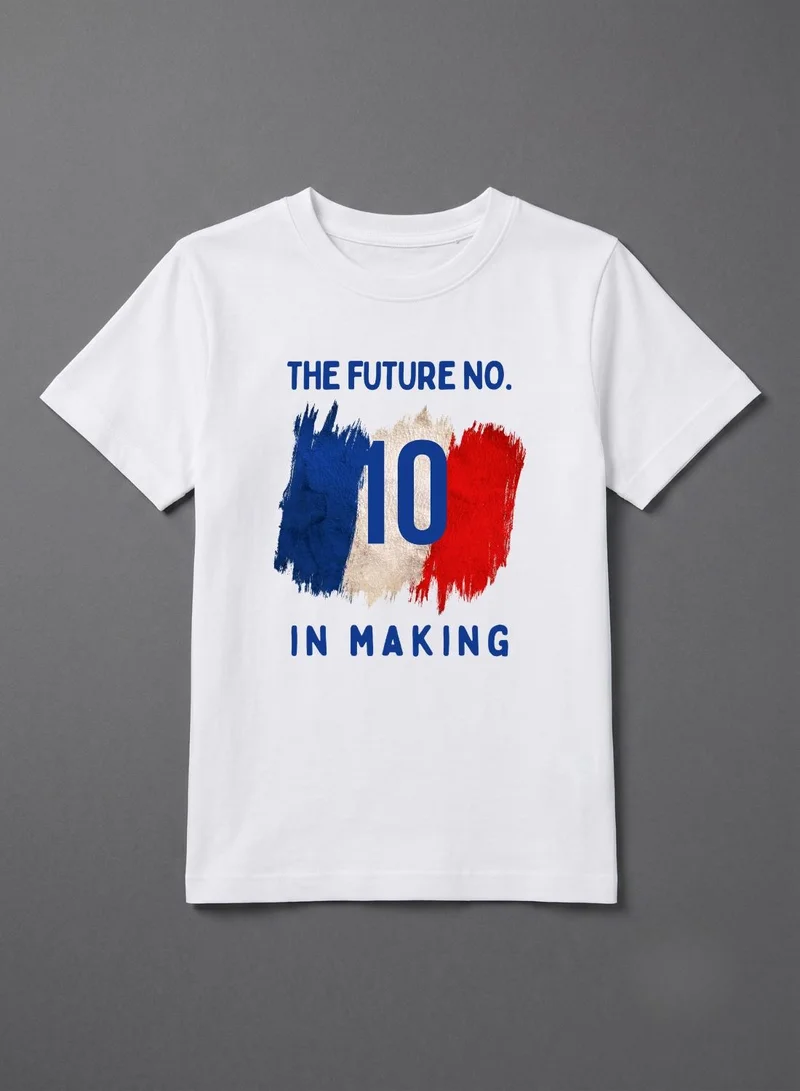 babyqlo White Future Number 10 Kids T-Shirt