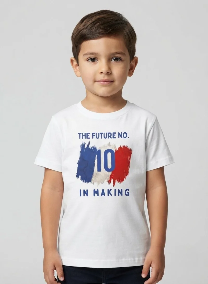 babyqlo White Future Number 10 Kids T-Shirt