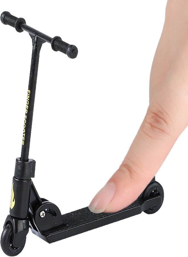 aoukoslt Black Finger Scooter - 2-Wheeled Scooter - Foldable BMX with Brake | Board Accessories for Teen | Educational | Non-Slip Fun Finger Skateboards - Image 4