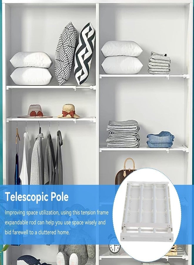 KRLZ Adjustable Wardrobe Cupboard Divider Tension Shelf Separator Wardrobe Storage Organiser Space Saving Layered Partition Board - Image 5