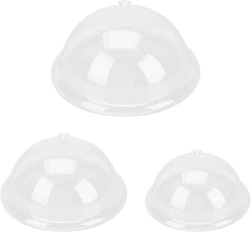 ABOOFAN 3pcs Acrylic Food Cover Set, round Cake and Dessert Tray Covers, Dustproof Insulation Dome for Kitchen and Dining Serving - Image 1