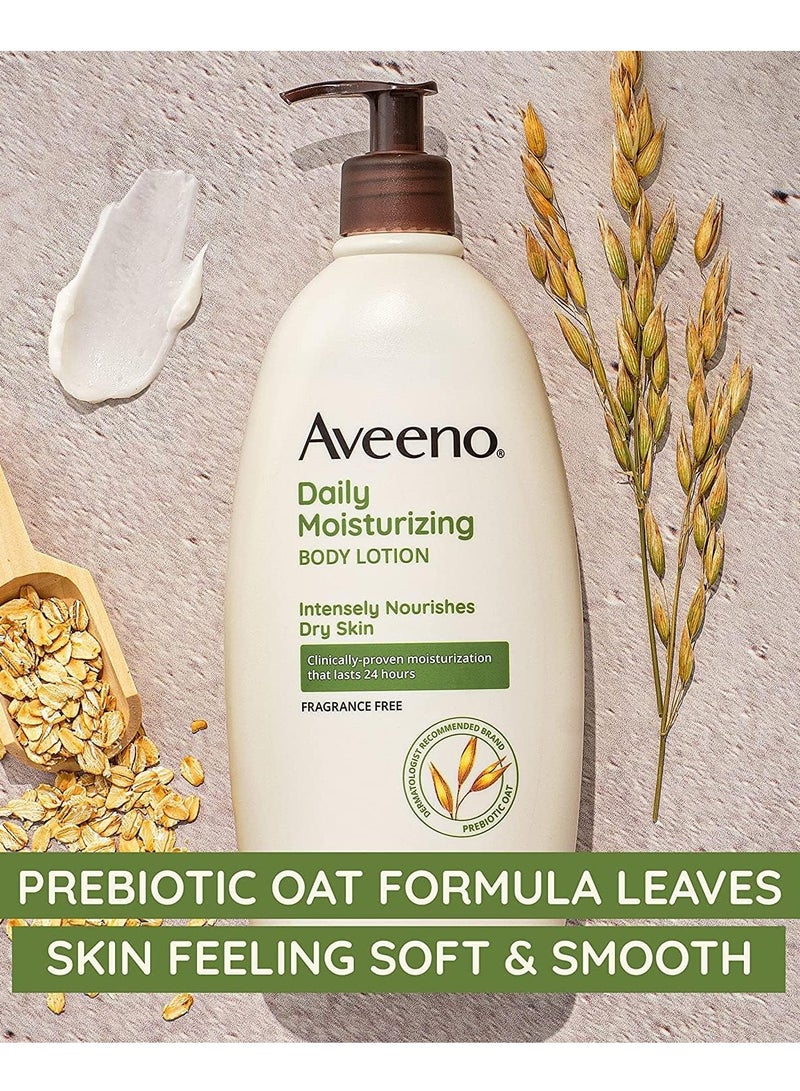 Aveeno Daily Moisturizing Lotion 354 ml is a product designed to moisturize dry and sensitive skin. It contains ingredients such as natural bath tub that help soothe the skin and deeply moisturize it. This product is suitable for daily use on the entire body, and absorbs quickly without leaving any greasy residue. It can also be used for fungal infections over the age of 3 months.