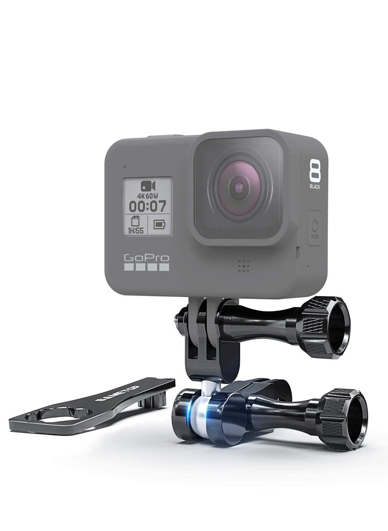 KASTWAVE Metal Adapter Bracket, Universal Adjustable Arm Aluminum Alloy Magic Hand, Swivel Arm Bracket with Wrench Compatible with For GoPro hero 6/5/4/Action Cameras (360 Degree Adjustable)  - Image 1