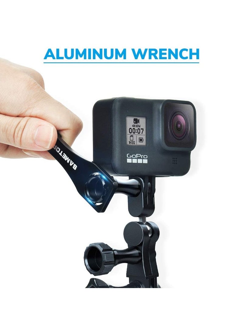 KASTWAVE Metal Adapter Bracket, Universal Adjustable Arm Aluminum Alloy Magic Hand, Swivel Arm Bracket with Wrench Compatible with For GoPro hero 6/5/4/Action Cameras (360 Degree Adjustable)  - Image 2