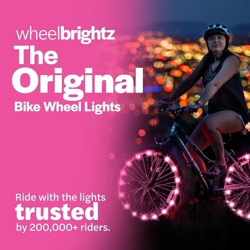 Brightz WheelBrightz Pink Bike Wheel Lights - Pink Bike Lights for Girls - Fun Colorful Pink Bike Accessories for Girls and Womens Bikes and Bicycles - Image 2