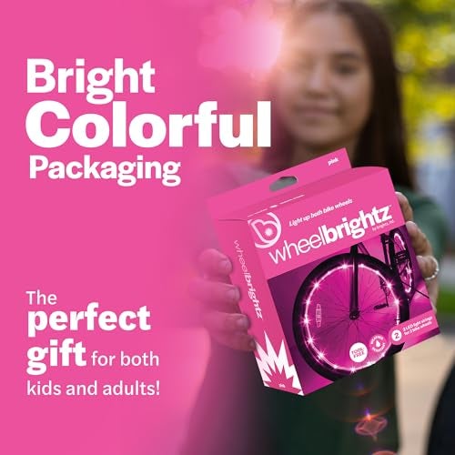 Brightz WheelBrightz Pink Bike Wheel Lights - Pink Bike Lights for Girls - Fun Colorful Pink Bike Accessories for Girls and Womens Bikes and Bicycles - Image 4