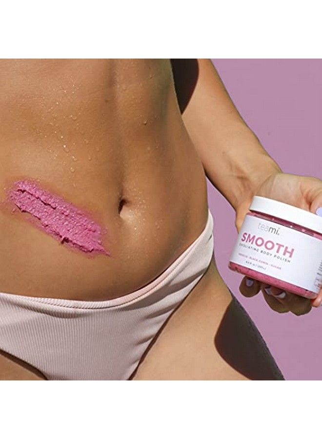 teami Smooth Body Scrub Nourishing & Nonoily Exfoliating Body Scrub Every Day Use Gentle Sugar Scrubs For Women & Men Body Exfoliator Eliminates Dead Skin Cells For Glowing Skin (8Oz) - Image 3