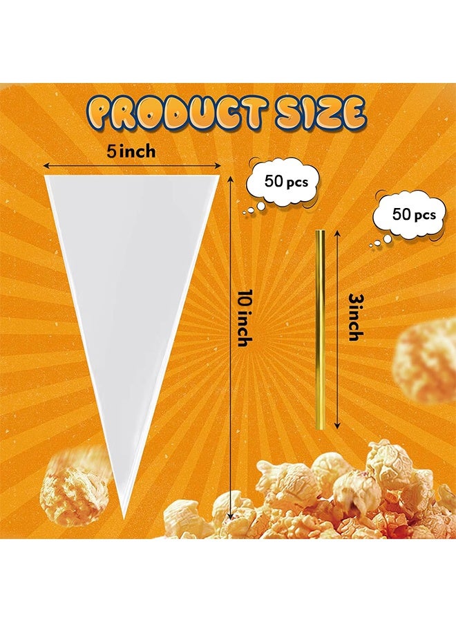 Ba Love 50 Pcs Eid Distribution Bags for Packaging Sweets, Gifts, and Food Storage with Ribbon, Perfect for Party Treats, Candy, Popcorn, Snack Wraps and Occasions - Image 2