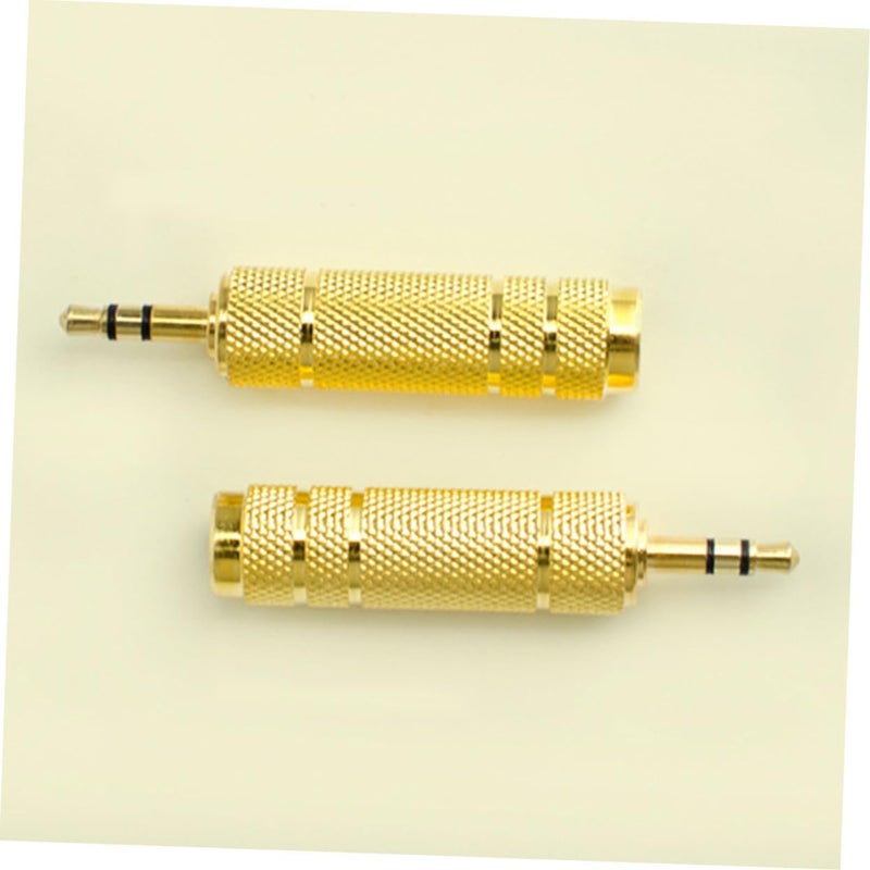 4pcs Zinc Alloy Audio Converter Adapter Male to Female Stereo Headphone Microphone Connector Compatible with Amplifiers Mixers Guitars - Image 3