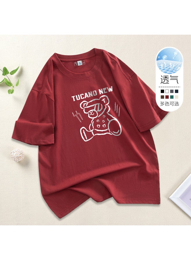 Tucano short Sleeve T-shirt - Summer Couple Matching Comfortable Casual Round Neck Printed Tee - Image 2