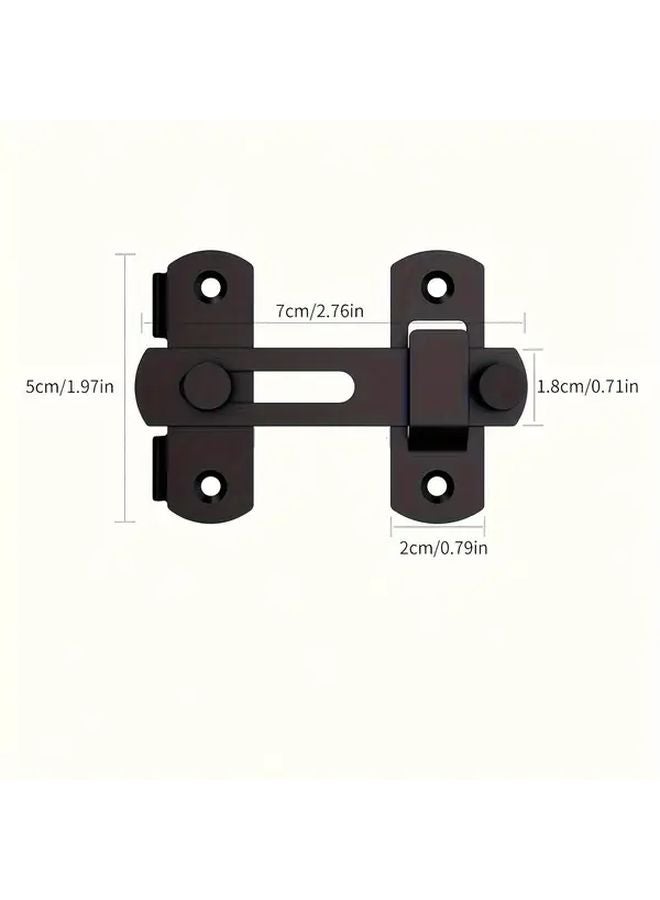 Black Stainless Steel Door Latch Buckle 180 Degree Pivot Easy Install Anti Theft Lock For Barn Doors Pet Cages Cabinets - Image 4