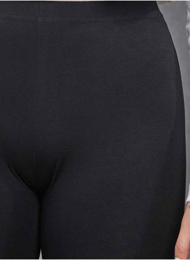 Styli - Elastic Waistband Basic Leggings - Image 1