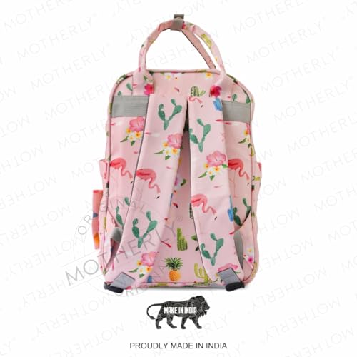 Motherly Printed Diaper Bag for Mothers for Travel,Maternity Bag for Newborn Baby,Mothers Travelling Bag | Multiple Pocket Water Resistant Baby Bag, Hospital Bag for moms (Cactus Pink) - Image 2