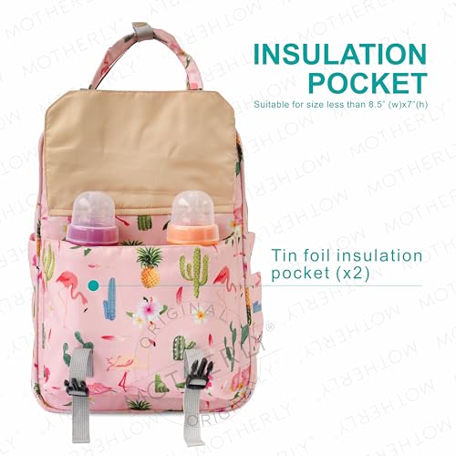 Motherly Printed Diaper Bag for Mothers for Travel,Maternity Bag for Newborn Baby,Mothers Travelling Bag | Multiple Pocket Water Resistant Baby Bag, Hospital Bag for moms (Cactus Pink) - Image 4