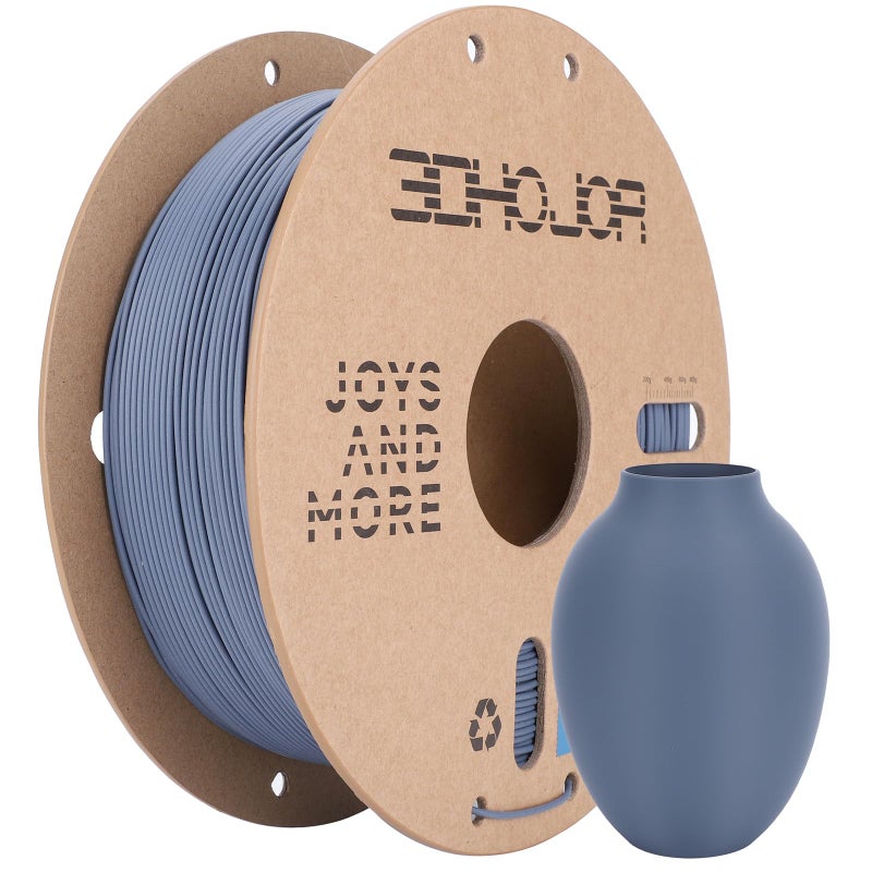 3DHoJor Matte PLA Filament 1.75mm, 1kg, Grey, 1.75mm Diameter, 2.2lbs Display Weight - Image 1