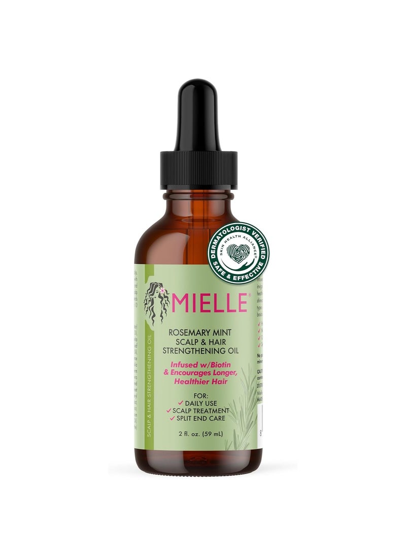 MIELLE Rosemary Mint Scalp & Hair Strengthening Oil Infused W/Biotin & Encourages Growth 59ml  - Image 2