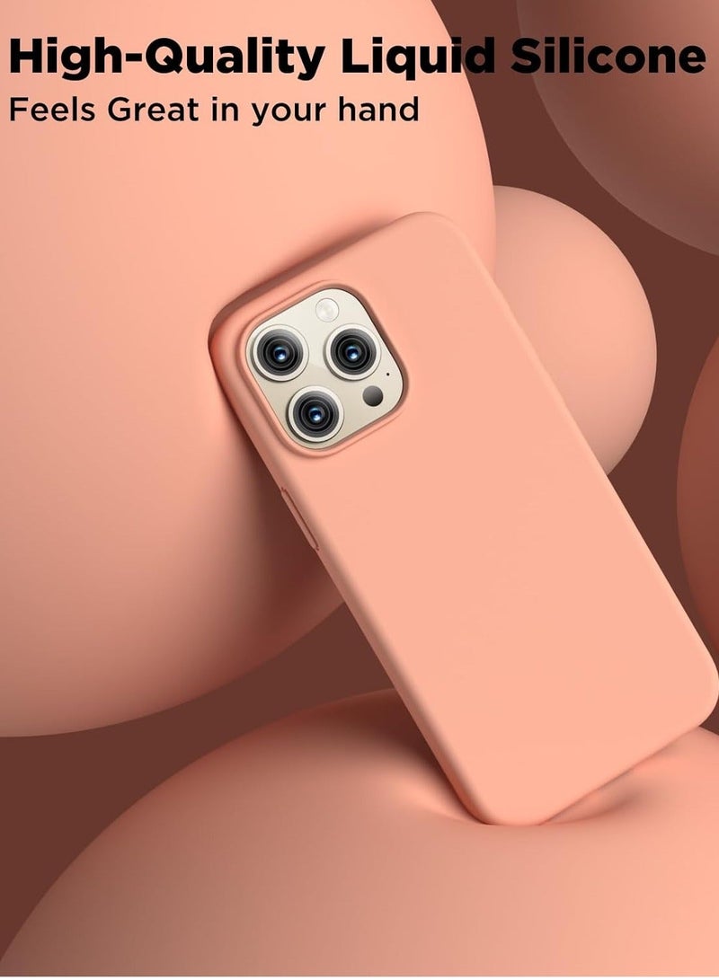 Compatible with iPhone 15 Pro Max Case, Liquid Silicone Case, Full Body Shockproof Protective Cover Slim Thin Phone Case with Soft Anti-Scratch Microfiber Lining, 6.7 inch-Bare Pink - Image 5