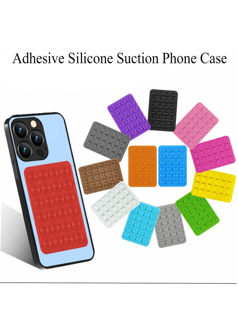 X-level - 14 Pcs  Adhesive Silicone Suction Phone Case, Multipurpose Non Slip Phone Suction Cup, Universal Phone Sticky Grip, Suitable for Mirror Bathroom Home Kitchen - Image 1