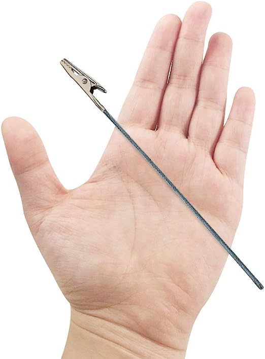 FeFu 50Pcs Metal Wire Alligator Clamp Long-Tailed Alligator Iron Clip Clasp for DIY Card Clip Holder 6 inch (150mm) - Image 5