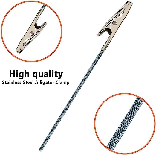 FeFu 50Pcs Metal Wire Alligator Clamp Long-Tailed Alligator Iron Clip Clasp for DIY Card Clip Holder 6 inch (150mm) - Image 3