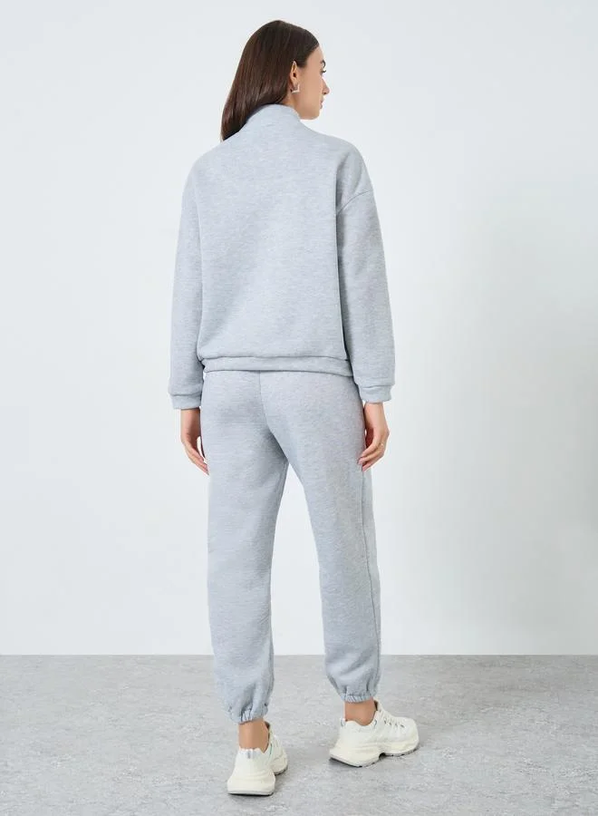 Take Two Grey Slogan Print Sweatshirt and Joggers Co-ords