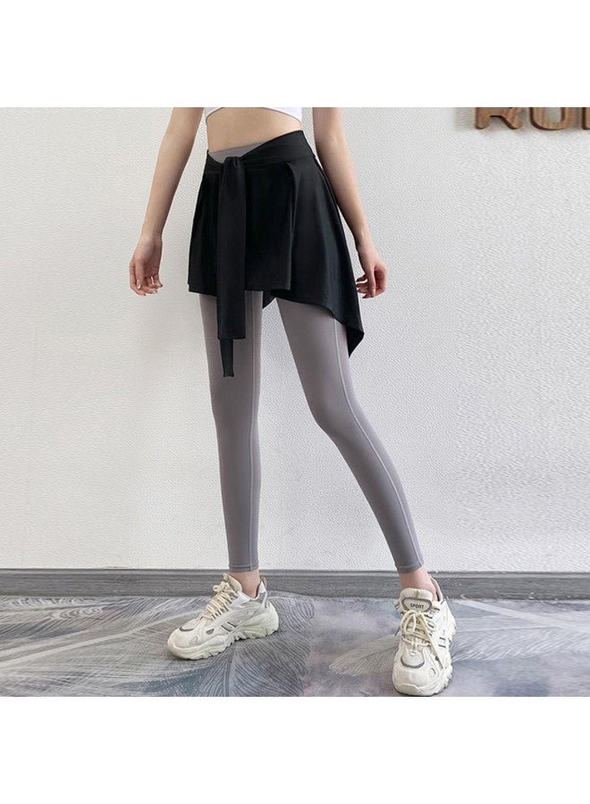 YouYou Anti-exposure, Buttocks-covering, Slimming Hip Skirt, Women's Hem, Yoga Sport Hem, Hip Skirt Design, One-piece Tie - Image 4
