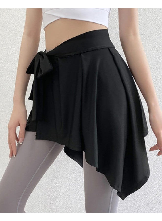 YouYou Anti-exposure, Buttocks-covering, Slimming Hip Skirt, Women's Hem, Yoga Sport Hem, Hip Skirt Design, One-piece Tie - Image 1