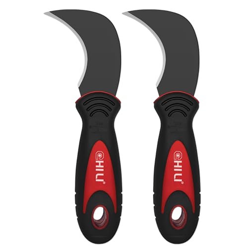 CHILI Tools 2PC. Linoleum Knife with SK-5 Hardened Carbon Steel Blade and Safe Material Rubber Handle for Flooring, Vinyl Flooring, Linoleum, Cutting Wallpaper, Made In Taiwan - Image 1