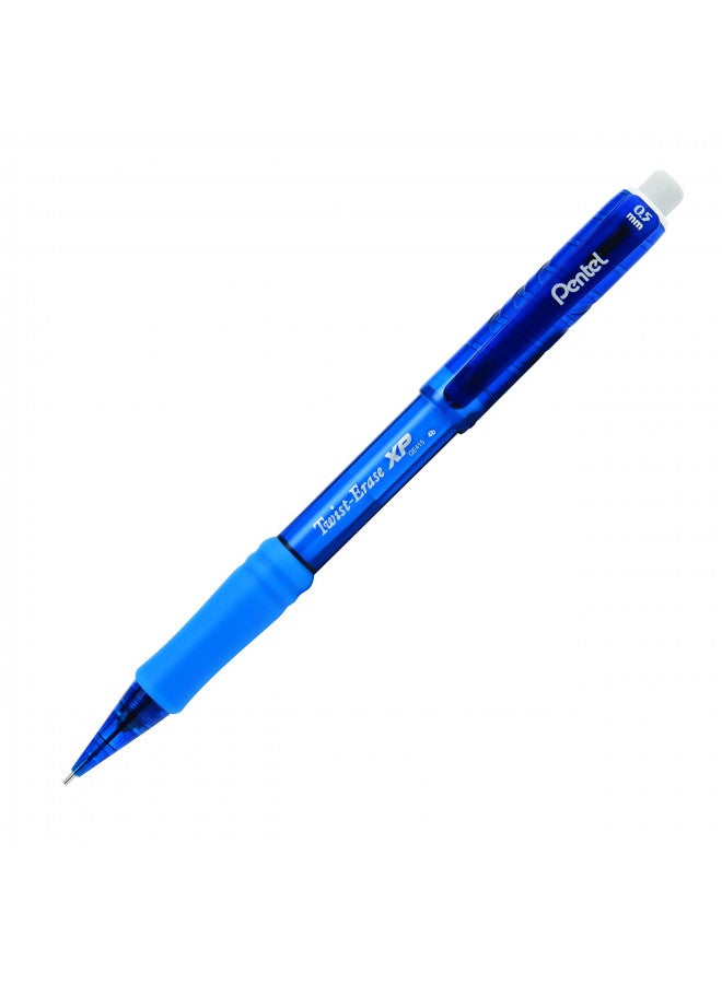 Pentel Twist Erase EXPRESS Automatic Pencil, 0.5mm Lead Size, Blue Barrel, Box of 12 (QE415C) - Image 1