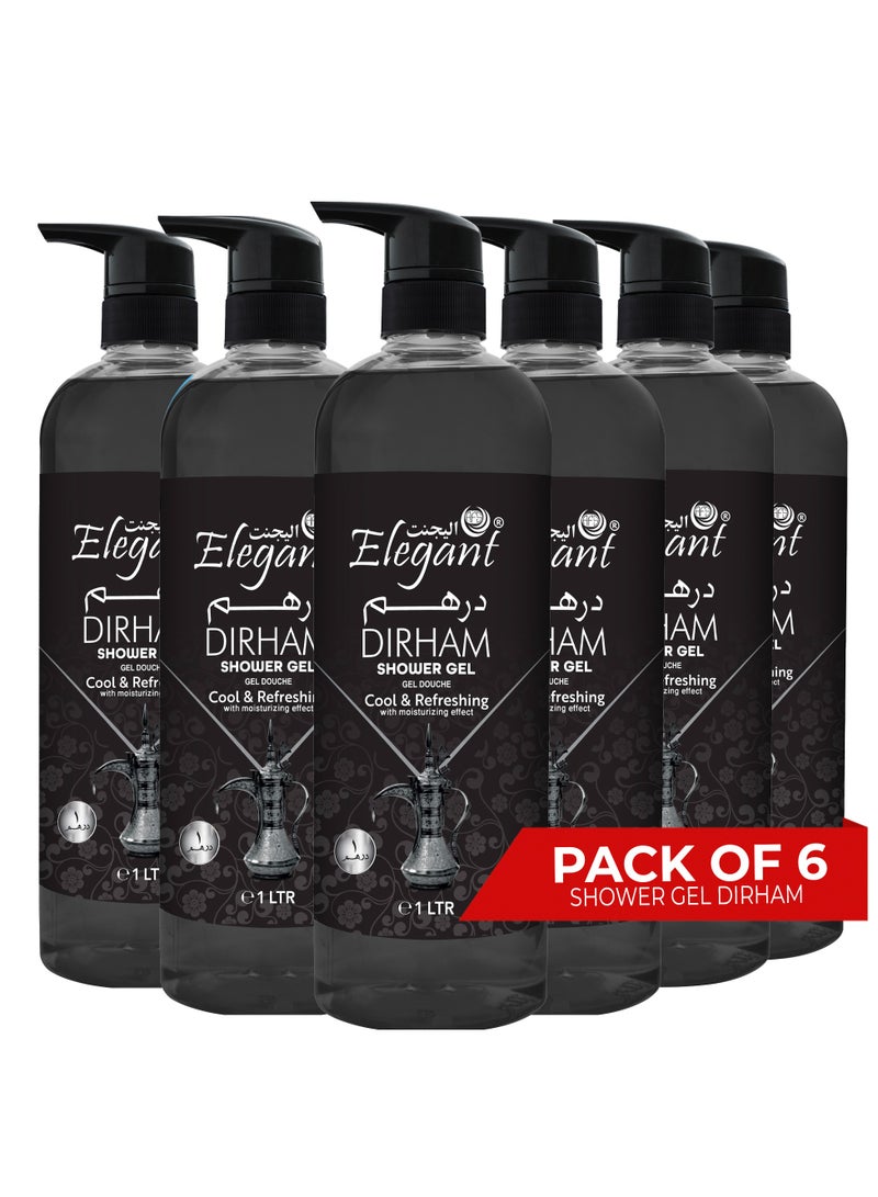 Elegant 6-Pieces Dirham Shower Gel 1 Liter - Image 1