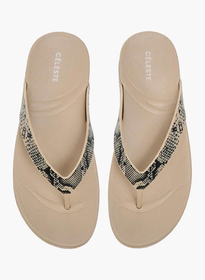 Celeste Women's Printed Slip-On Thong Slippers