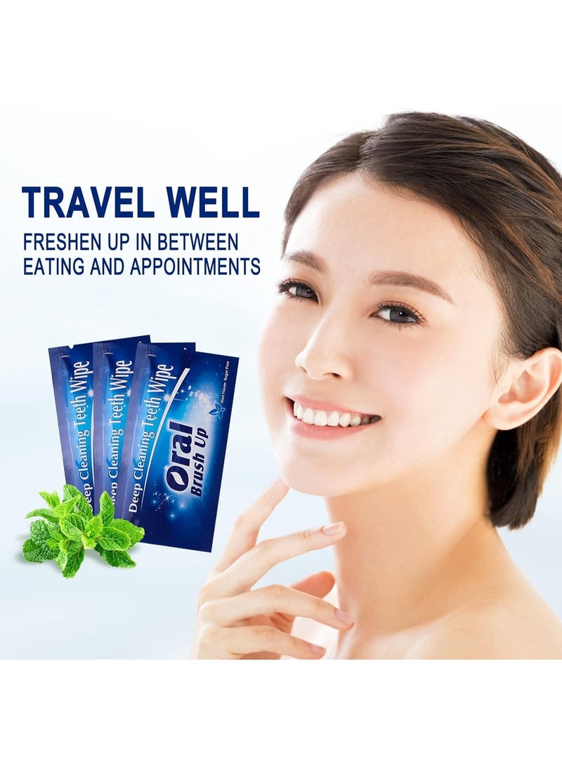 30 pcs Teeth Cleaning No Brush Finger Glove, Mint-Flavored Oral Finger Wipes Teeth Whitening Wipes Oral Cleaning Wipe - Image 2