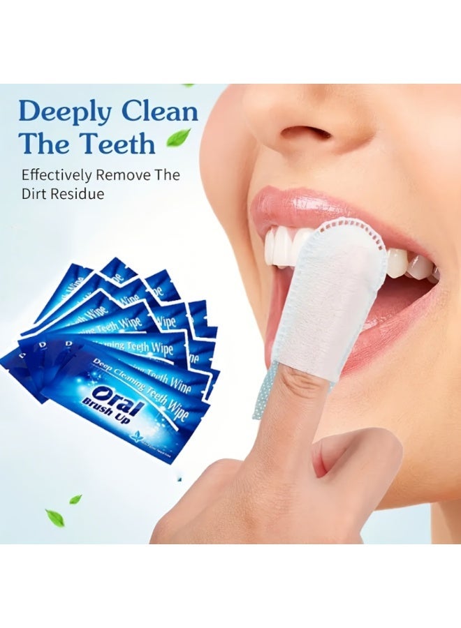 30 pcs Teeth Cleaning No Brush Finger Glove, Mint-Flavored Oral Finger Wipes Teeth Whitening Wipes Oral Cleaning Wipe - Image 5