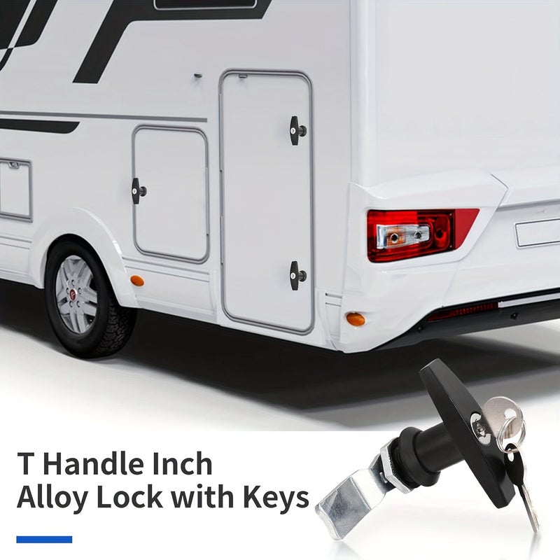 Black Mechanical T-Handle Lock for RVs - Image 5