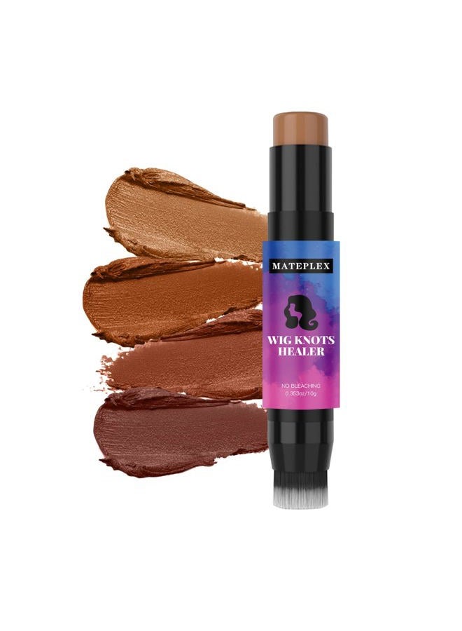 Mateplex Wig Knot Concealer for Lace Grid Lace Dyeing Stick for Wigs Knots Healer Stick for Lace wig & Frontal Part & Hairline, Portable, Sweat-proof, No Bleaching（10g, Medium Brown) - Image 1