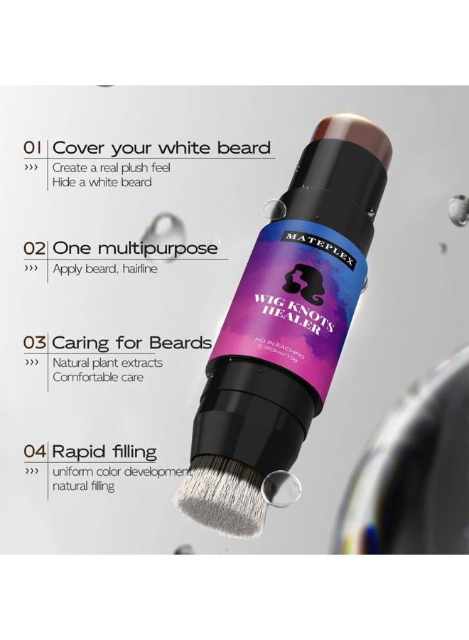 Mateplex Wig Knot Concealer for Lace Grid Lace Dyeing Stick for Wigs Knots Healer Stick for Lace wig & Frontal Part & Hairline, Portable, Sweat-proof, No Bleaching（10g, Medium Brown) - Image 5