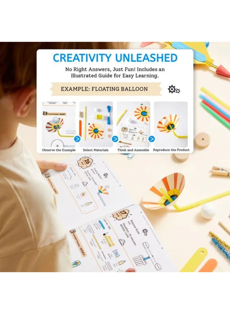 MiDeer Advanced Invention DIY Kit – 390+ Pieces Crafting Set for Kids | 28 STEM Projects with Illustrated Guide | Creative Invention Toy Set with Storage Box – Advanced Research Institute Series  - Image 5
