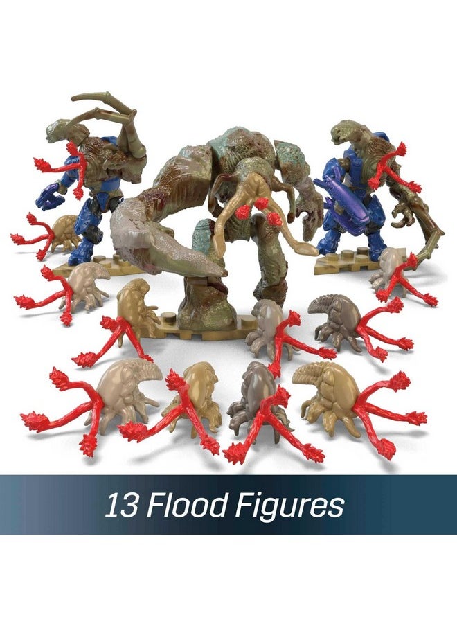 Mega Brands MEGA Halo Infinite Toys Building Set for Kids, Floodgate Firefight with 634 Pieces, 4 Poseable Micro Action Figures and Accessories, Toy Ideas  - Image 4