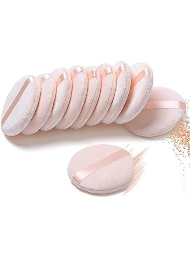 BWSJ Soft Round Powder Puff Set for Foundation Makeup Skin Care Face Powder 10 - Image 1