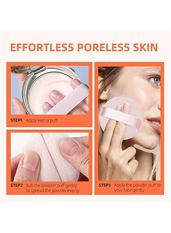 BWSJ Soft Round Powder Puff Set for Foundation Makeup Skin Care Face Powder 10 - Image 4