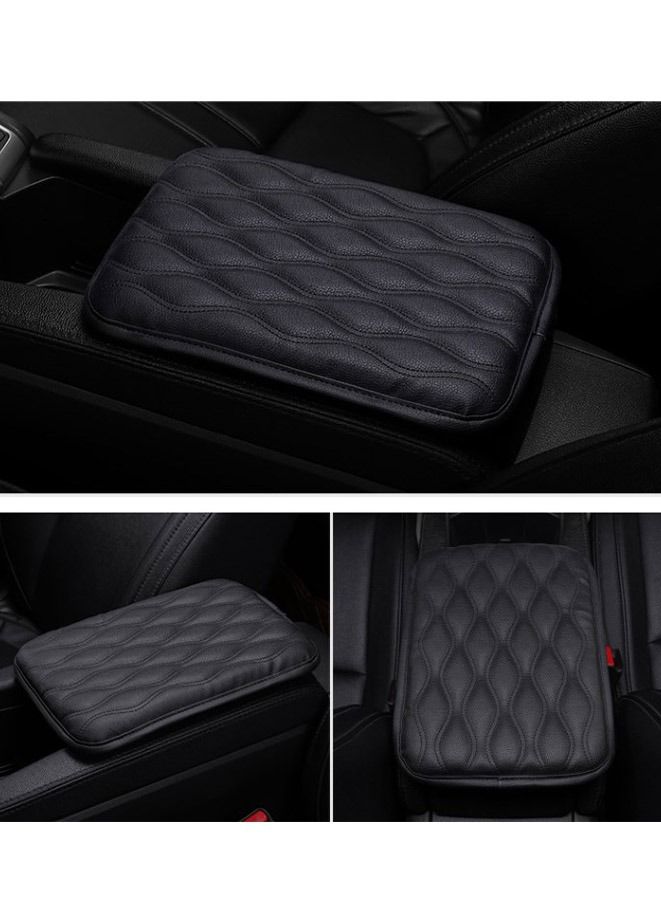 Generic Auto Center Console Cover Console Cover Armrest Pads PU Leather Car Armrest Seat Box Pad Cushion Protector Universal Fit  - Image 4