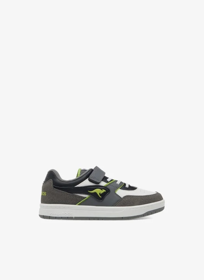 kangaROOS GREY Girls' Logo Detail Sports Shoes with Hook and Loop Closure for Women | Best Price UAE